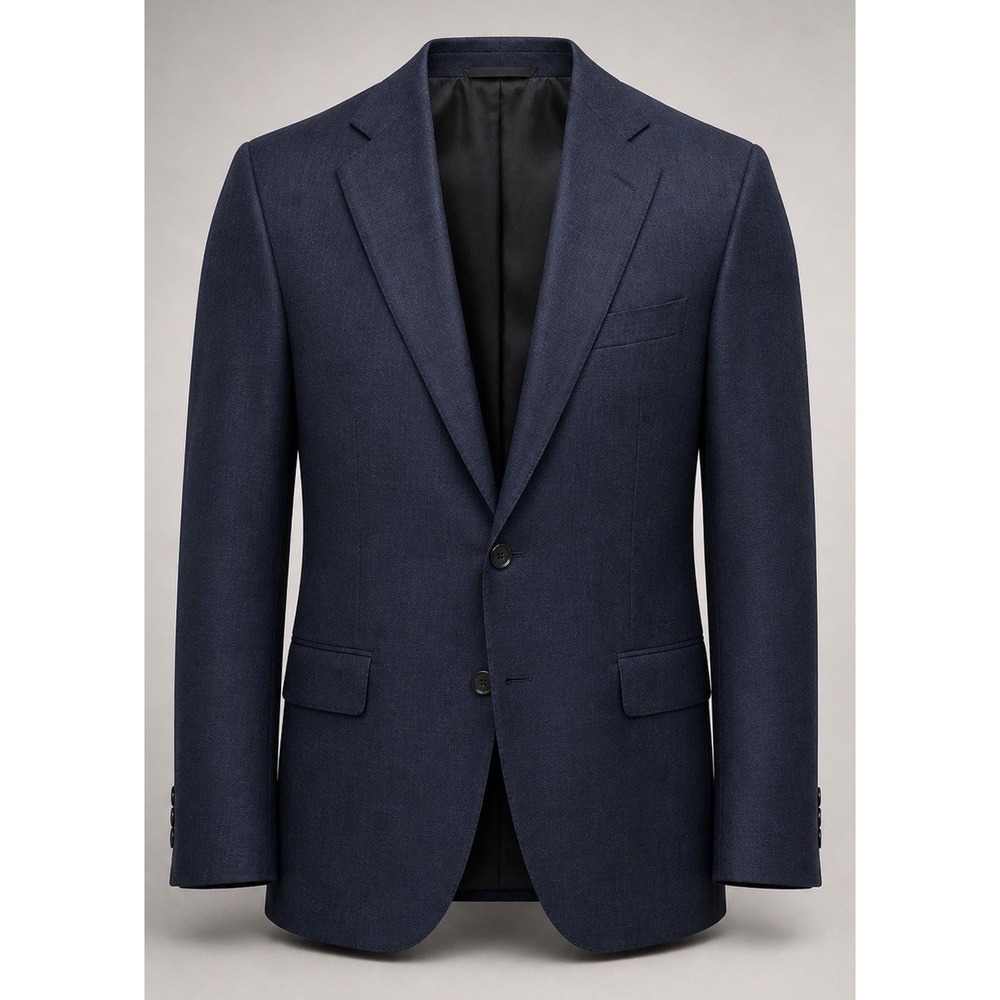 Hickey Freeman Mens Blazer 42 R Madison 100 Wool Navy Plaid Sport Coat USA